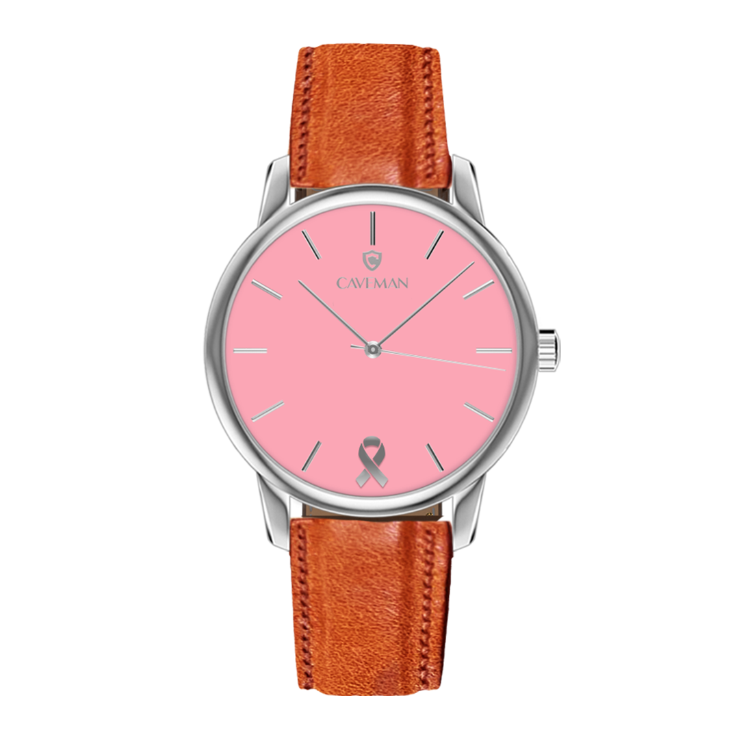 Hope watch silver brown strap